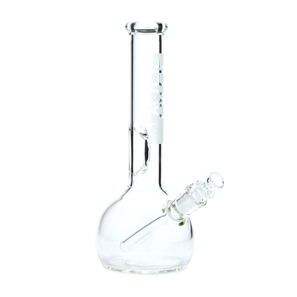 8" Grav Labs Round Water Pipe w/ Fixed Downstem - Clear
