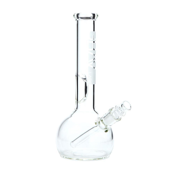 8" Grav Labs Round Water Pipe w/ Fixed Downstem - Clear